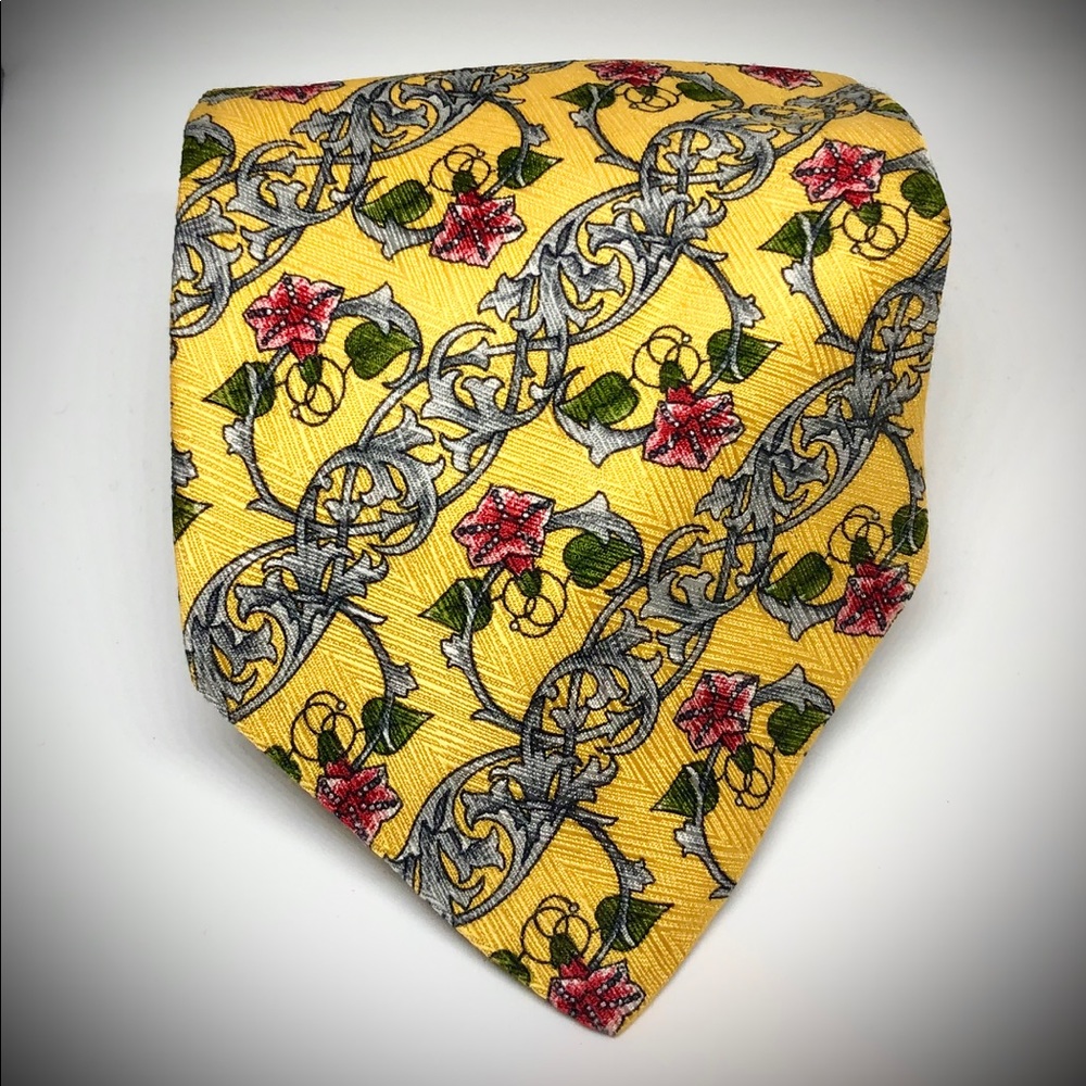 Mens authentic Italy silk Versace  Versus Gold Tie